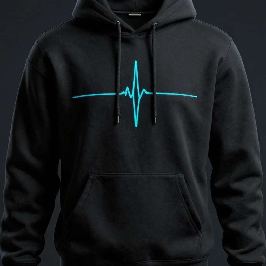 Cyan Pulse Hoodie